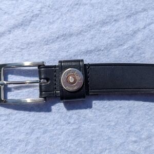 Cabela's Shotgun Black Leather Belt